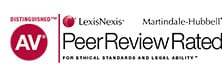 AV Lexis Nexis Martindale Hubbell Peer Review Rated for Ethical Standards and Legal Ability